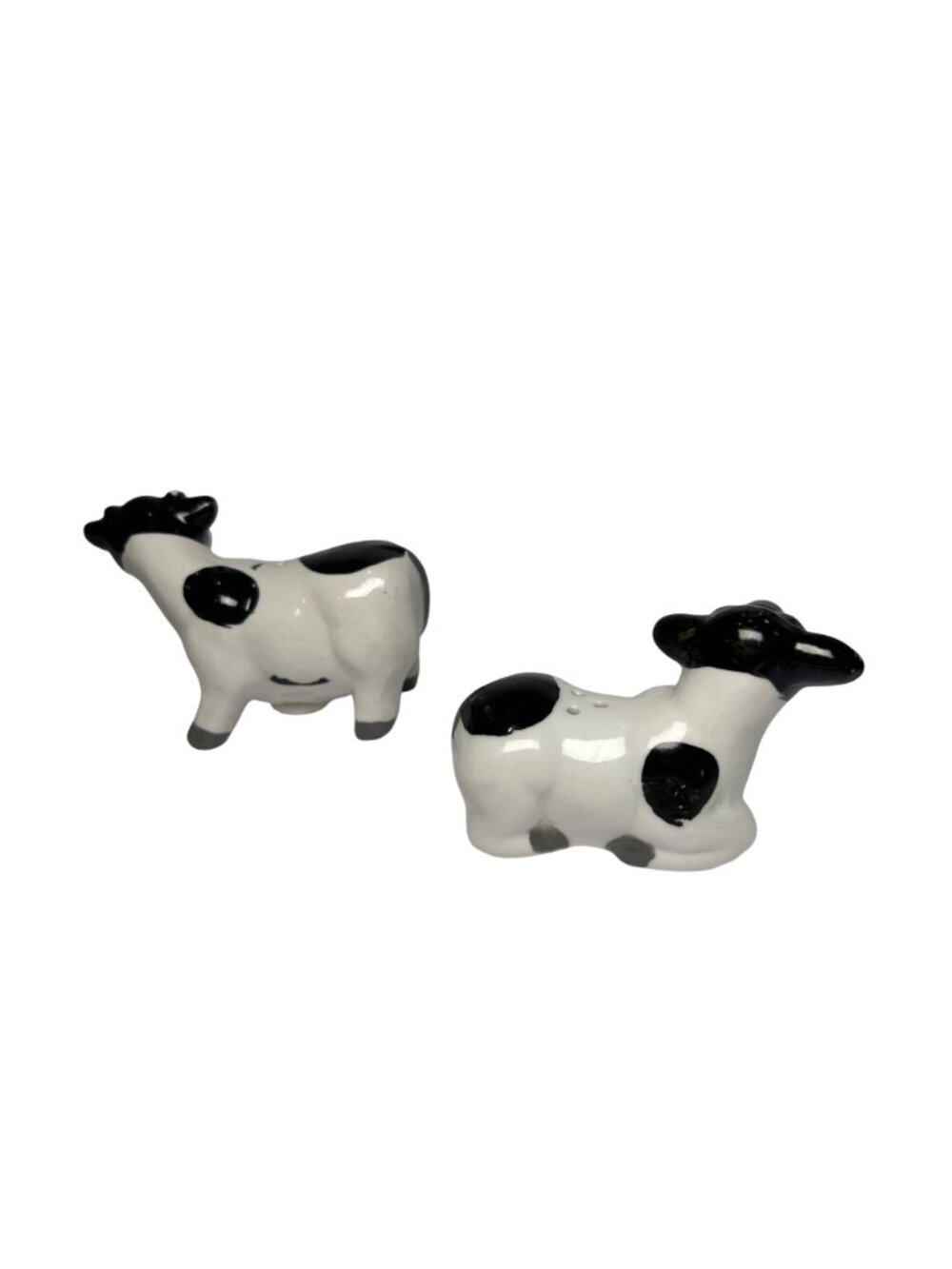 VTG Cow Themed Ceramic Dish & Salt Pepper Shakers Set Farmhouse Kitchen Cottage - Picture 9 of 11
